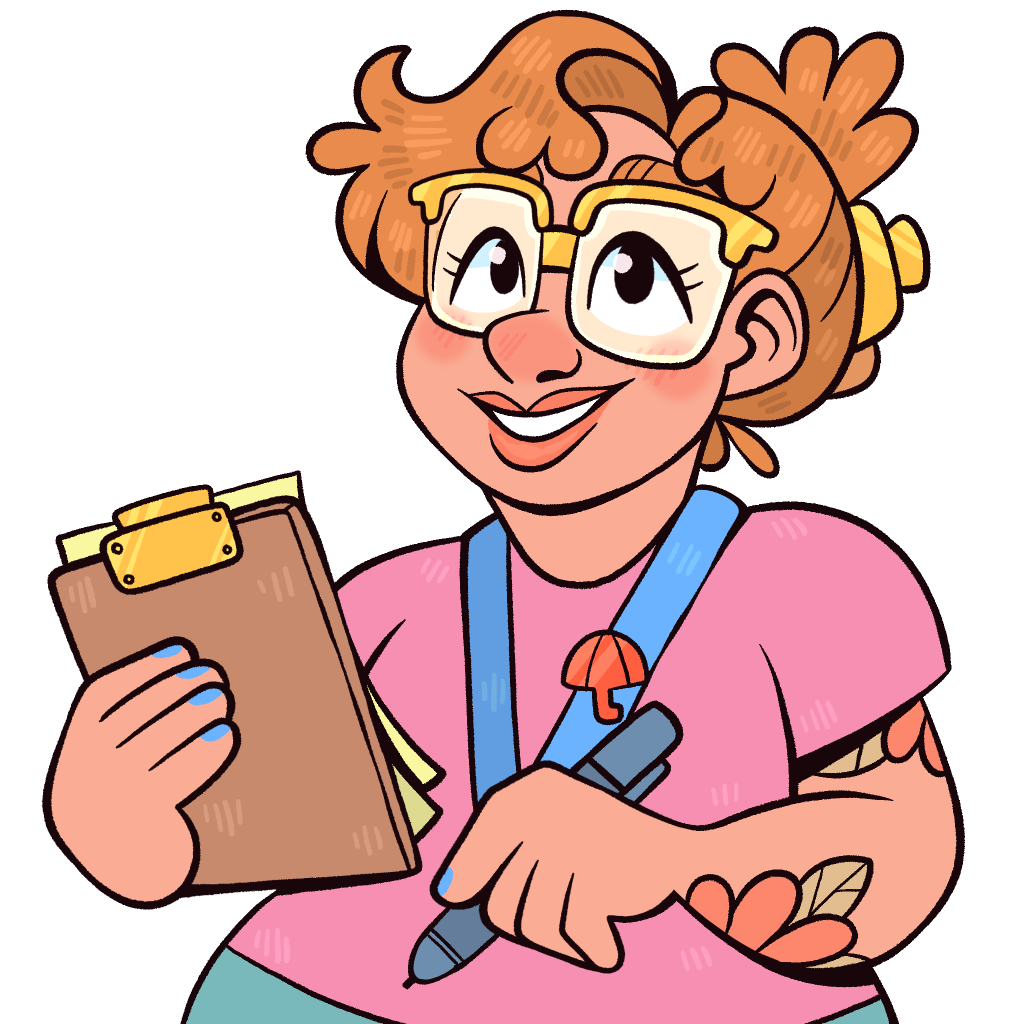 Person holding a clipboard