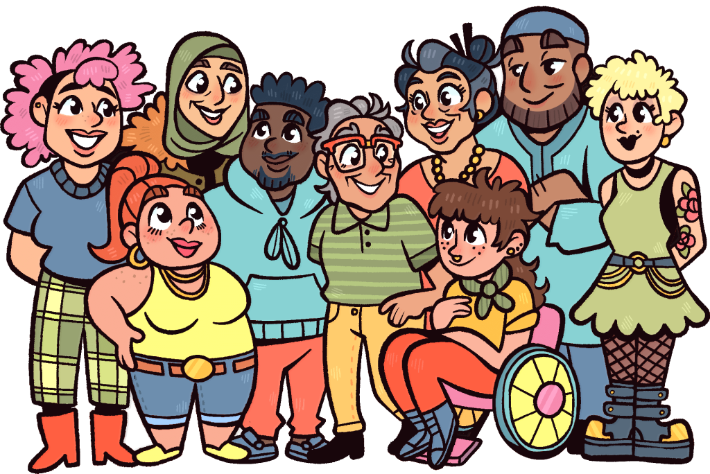 Illustration of a group of people